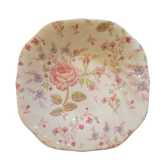 Vintage Rose Chintz Bowl Made in England by Johnson Bros - Picture 1 of 6